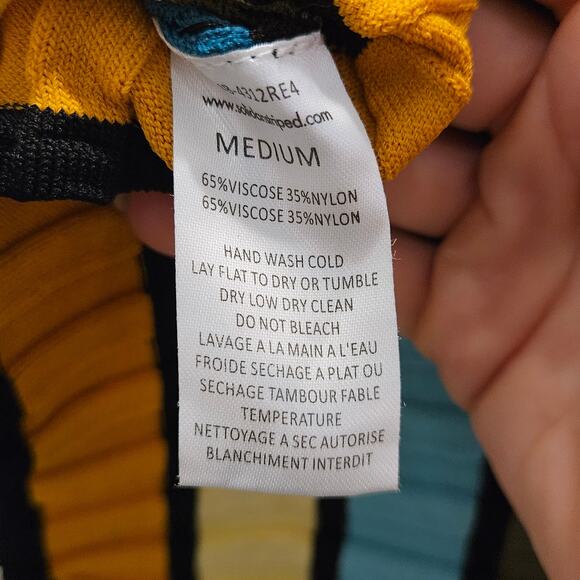 Solid & Striped Ribbed Tank Midi Dress Women’s M Multicolor Striped Beach Resort - Picture 12 of 16